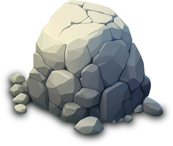 Preview for Gray-rock-pile-illustration-hardscape-sticker-f6674