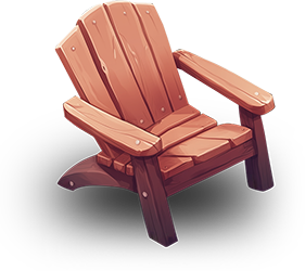 Preview for Wooden-adirondack-chair-islandobjects-sticker-f8e15