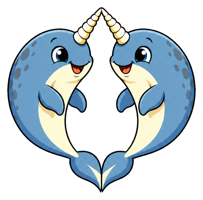 Preview for Narwhal Heart Pair