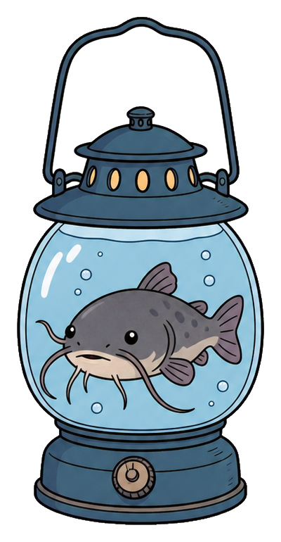 Preview for Catfish Camping Lantern Sticker