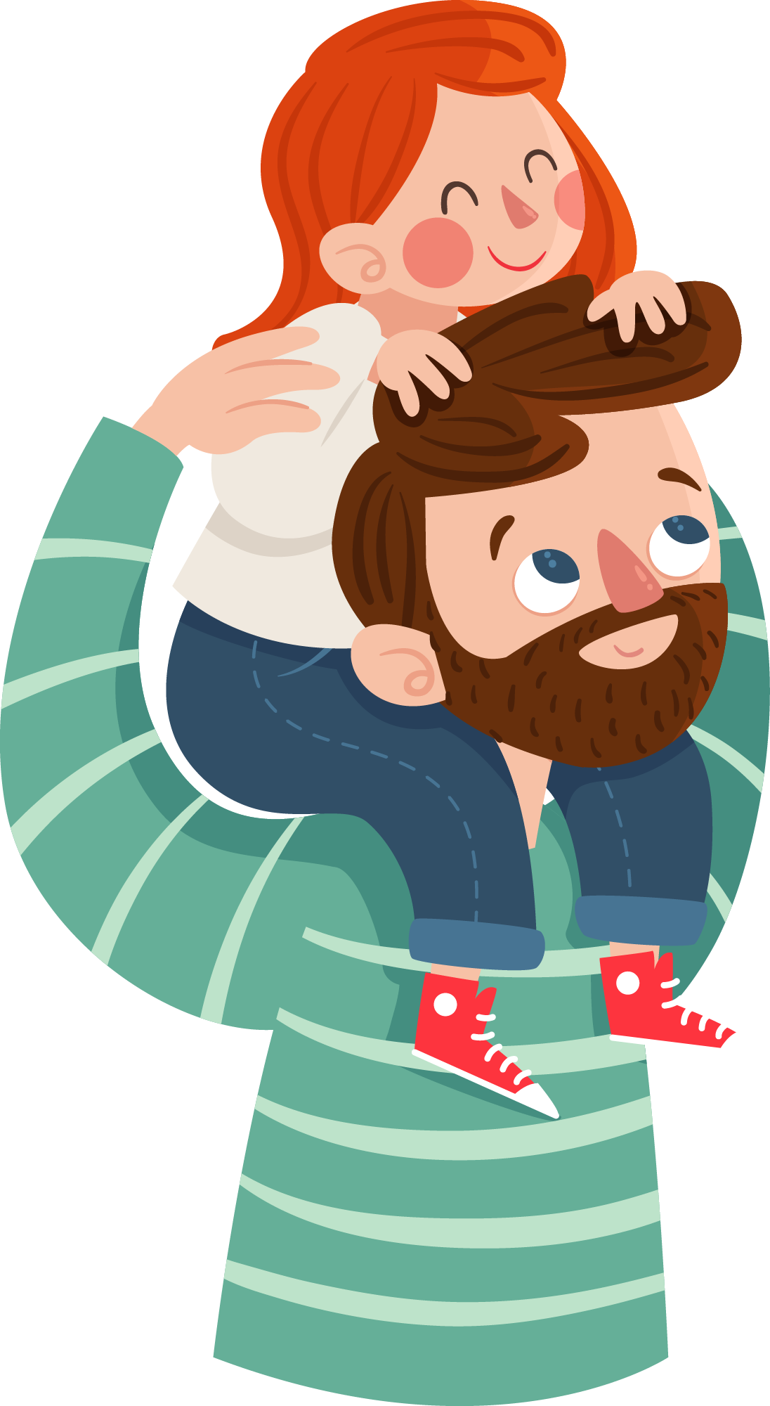 Preview for Father-daughter-cartoon-illustration-fathers-day-sticker-93370