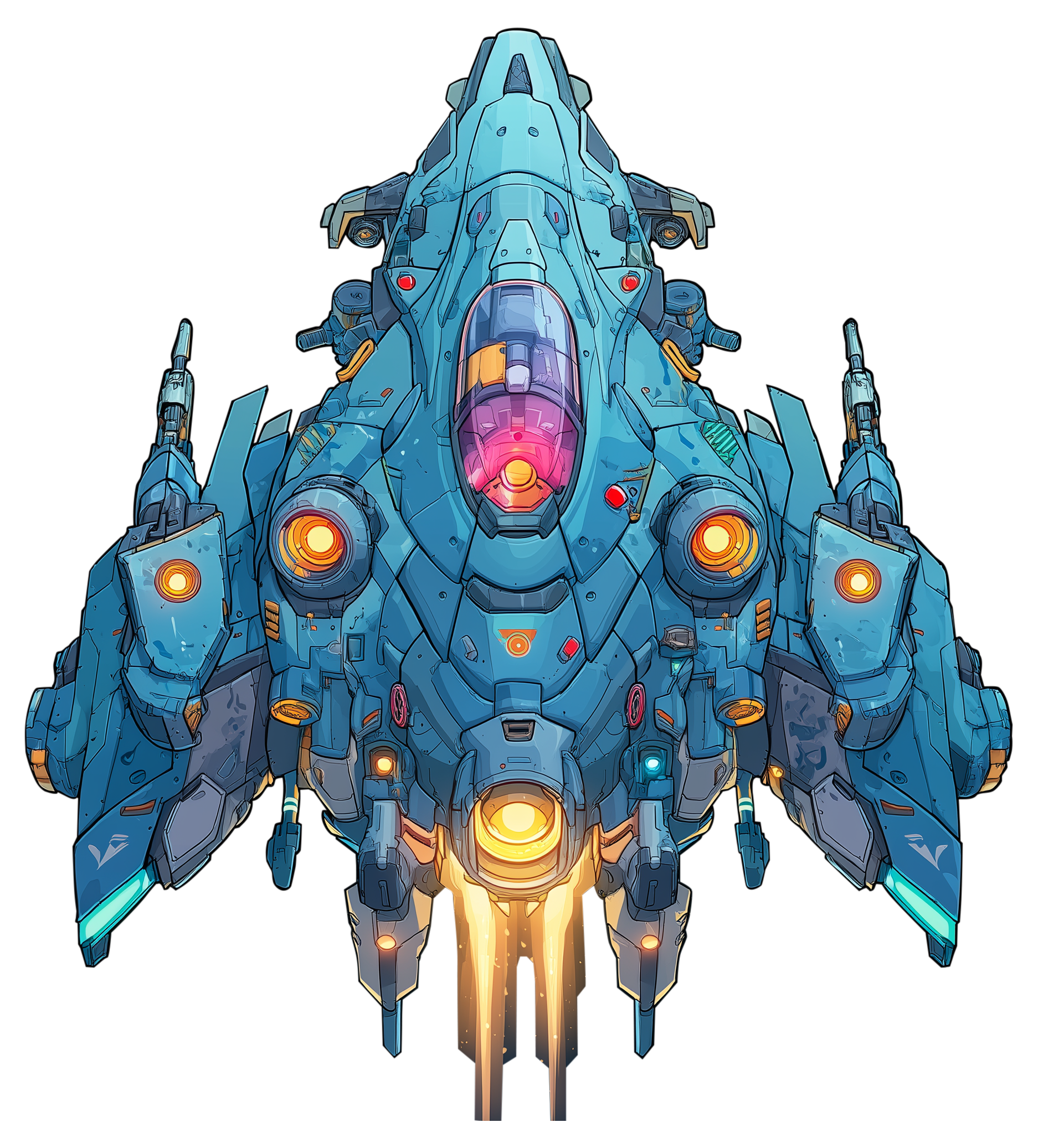 Preview for Futuristic-spacecraft-design-spaceship-sticker-7a2af