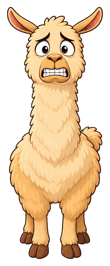 Preview for Nervous Llama Sticker