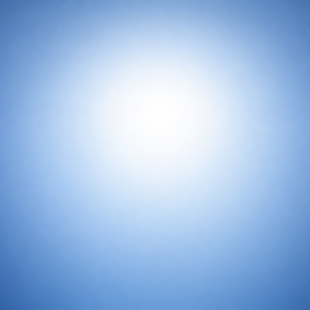 Soft blue radial glow fading to white at the center on a clean background