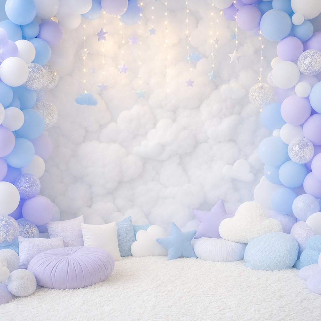 Preview for Square Cloud Softness Baby Shower Background