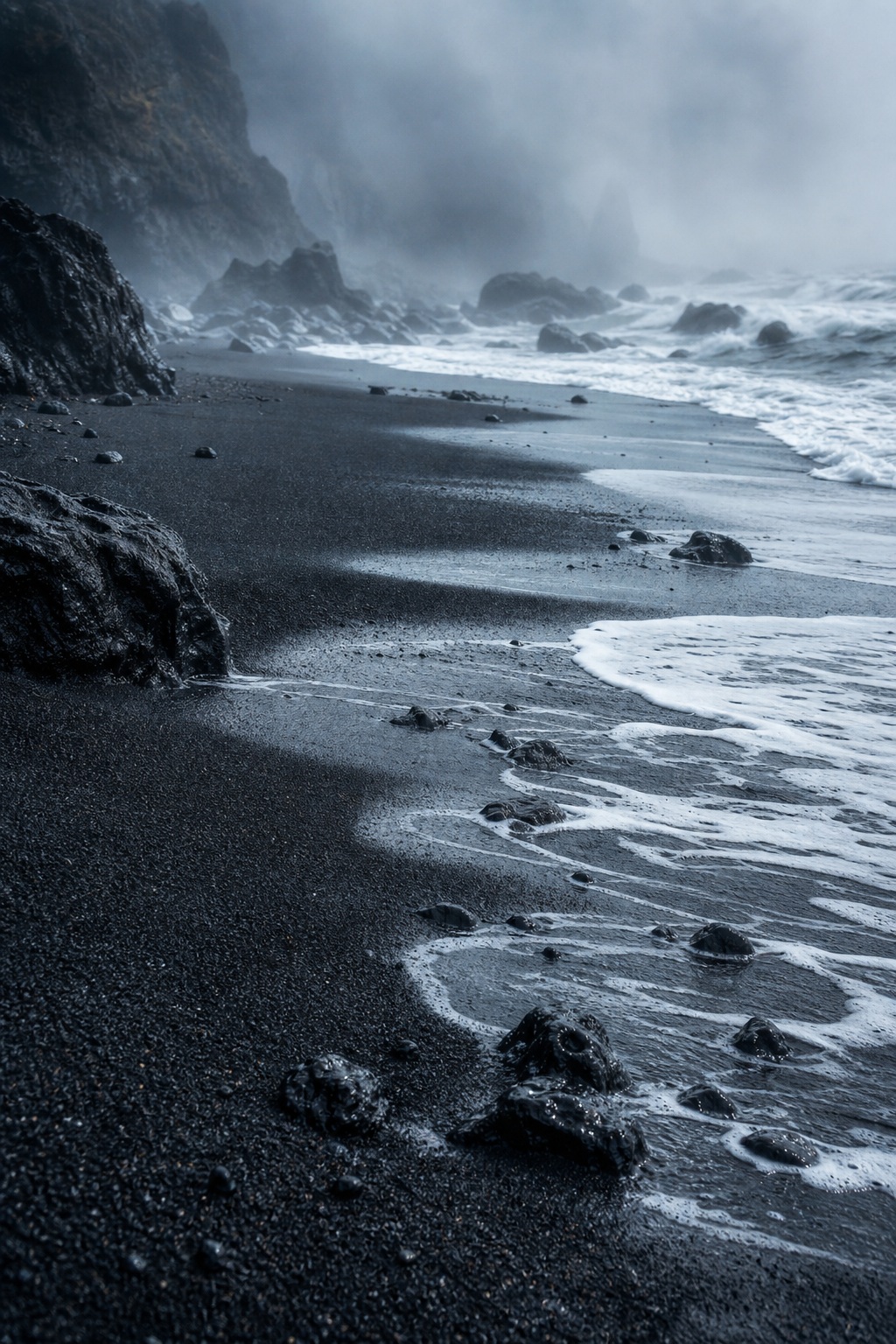 Preview for Black Sand Coast Stock Background