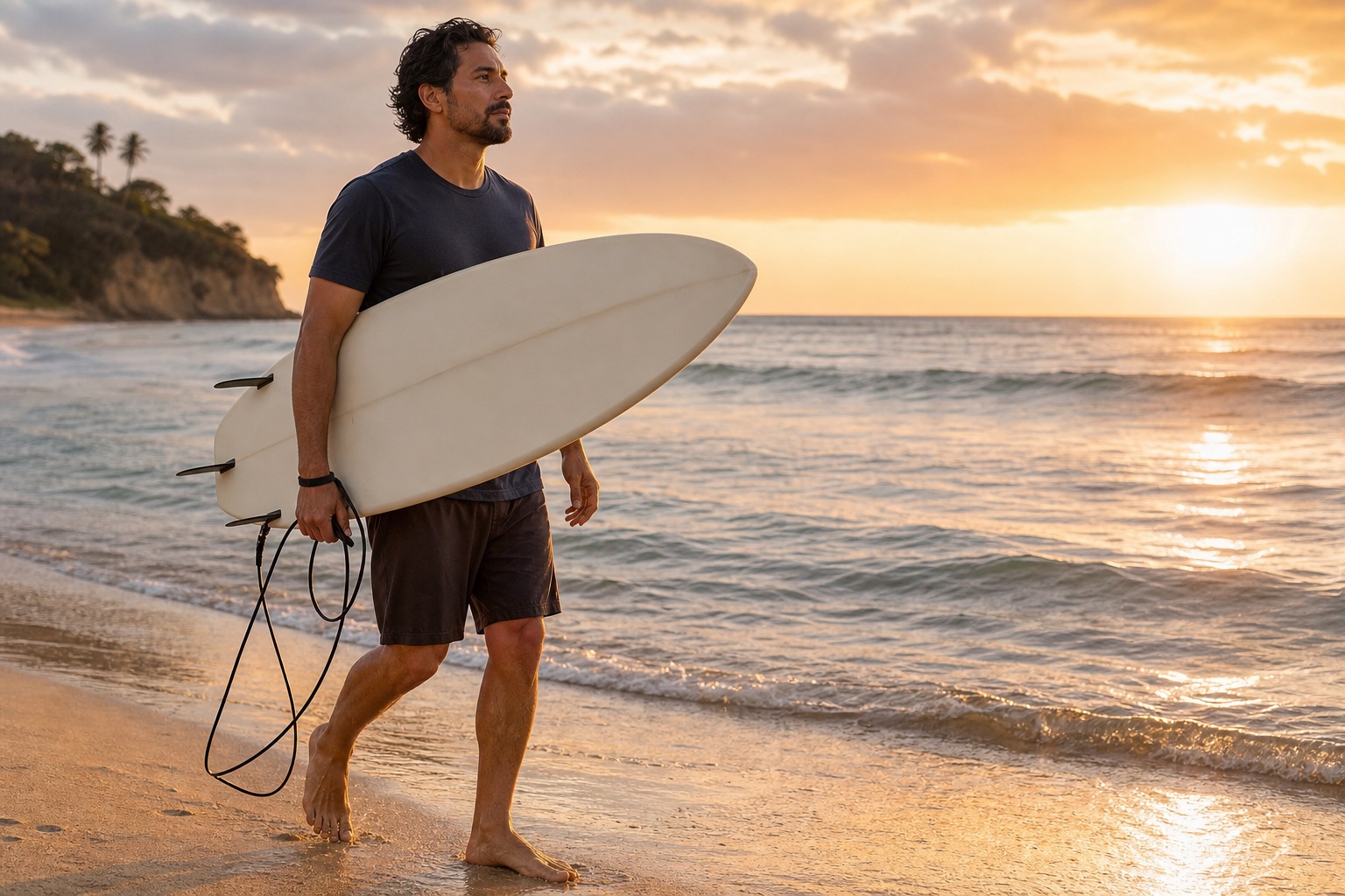 Preview for Sunset Board Carry Surfing Background