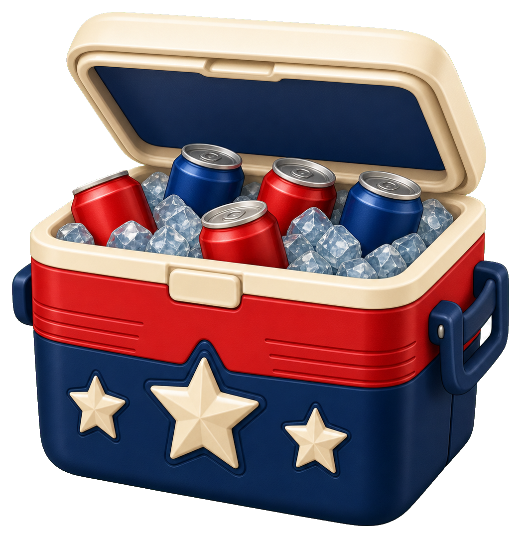 Preview for Patriotic Backyard Cooler Sticker