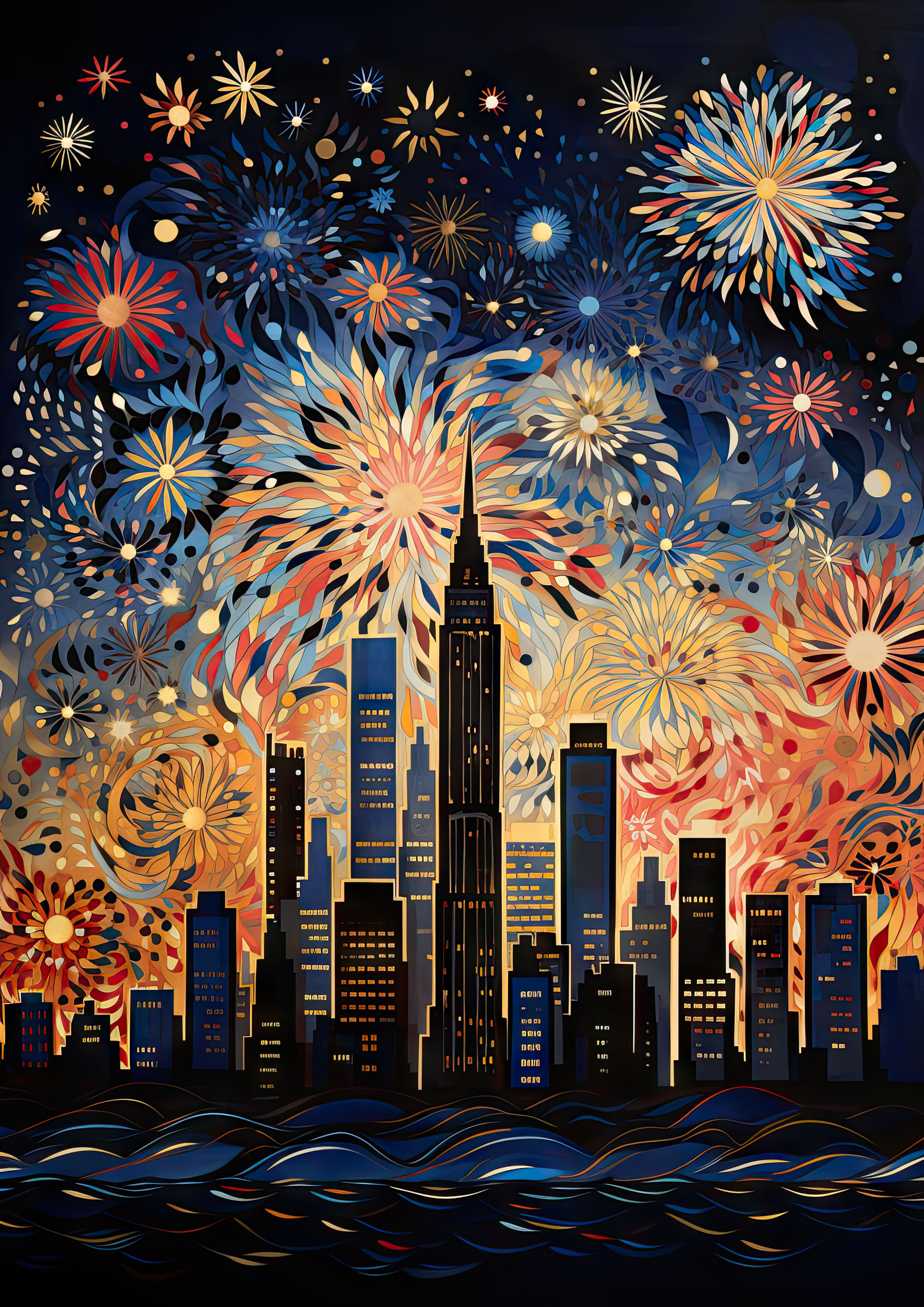 Preview for Nyc-fireworks-night-skyline-new-year-background-40cbb