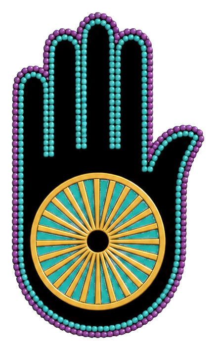 Preview for Beaded Ahimsa Hand Sticker