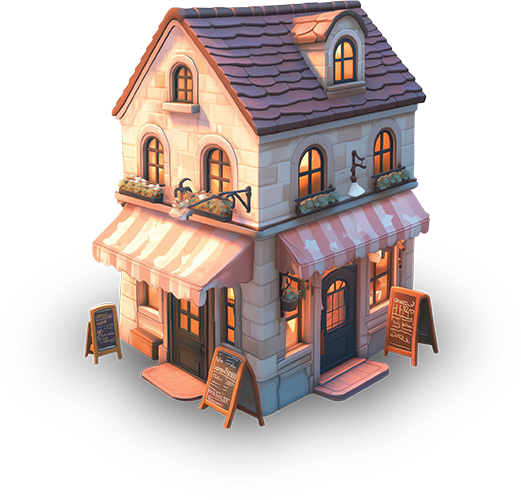 Preview for Charming-3d-shop-illustration-building-sticker-c8d5d
