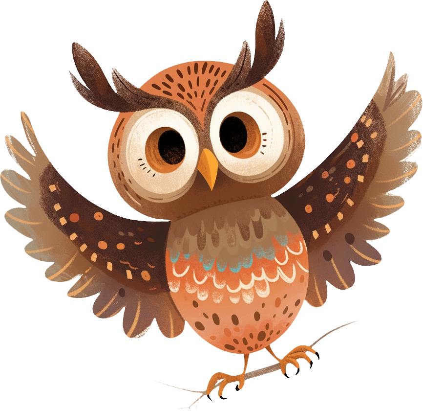 Preview for Cartoon-owl-flying-illustration-owls-sticker-6eacf