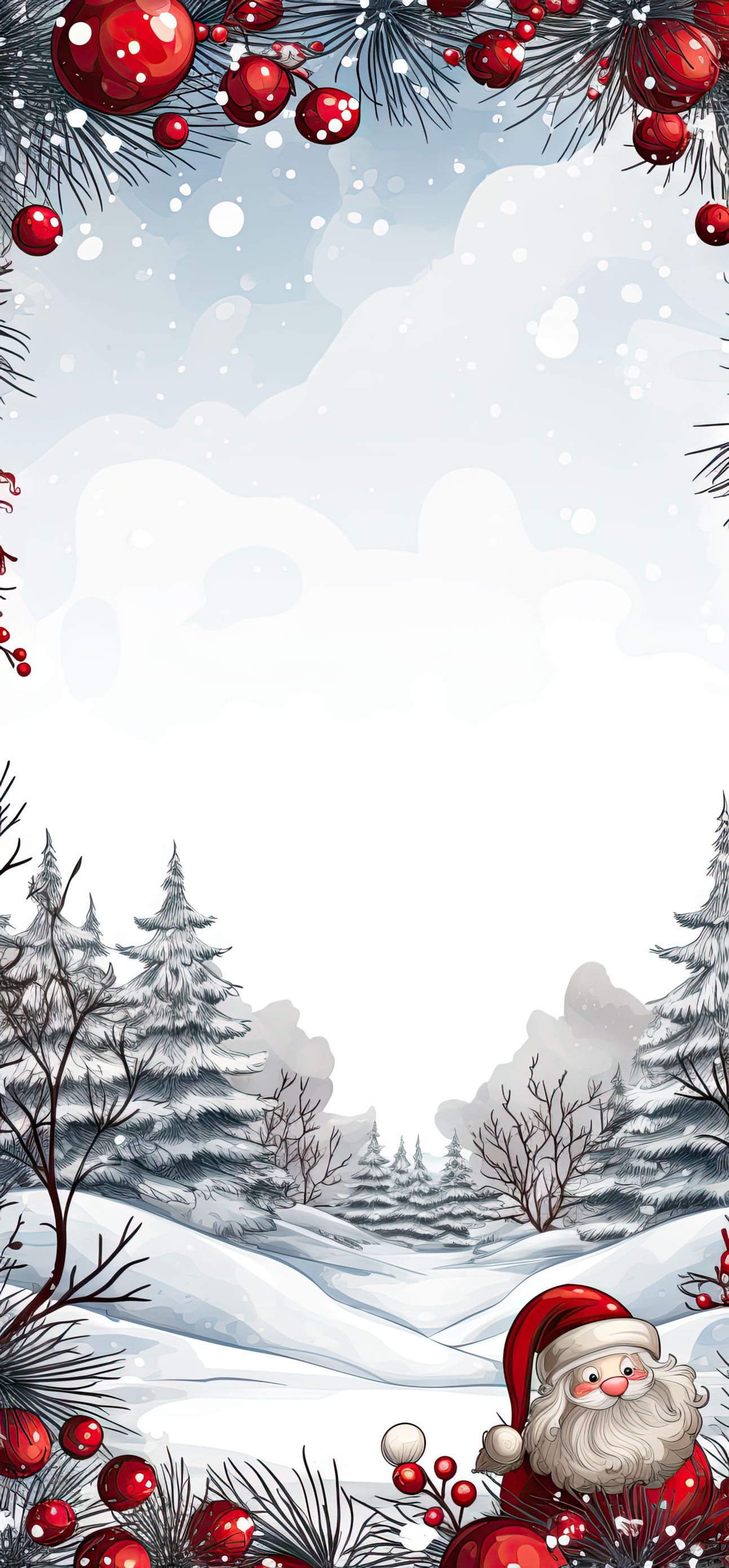 Preview for Christmas-winter-landscape-santa-christmas-phone-background-05f0c