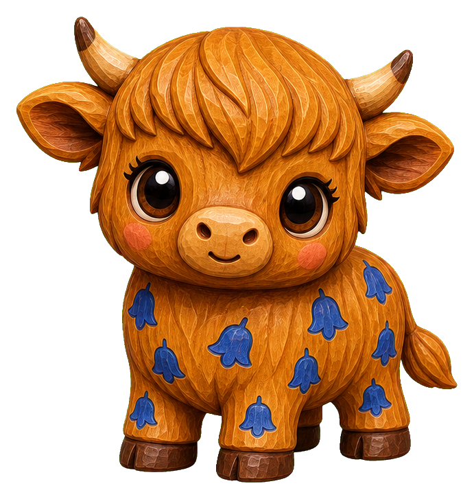 Preview for Bluebell Highland Calf Sticker