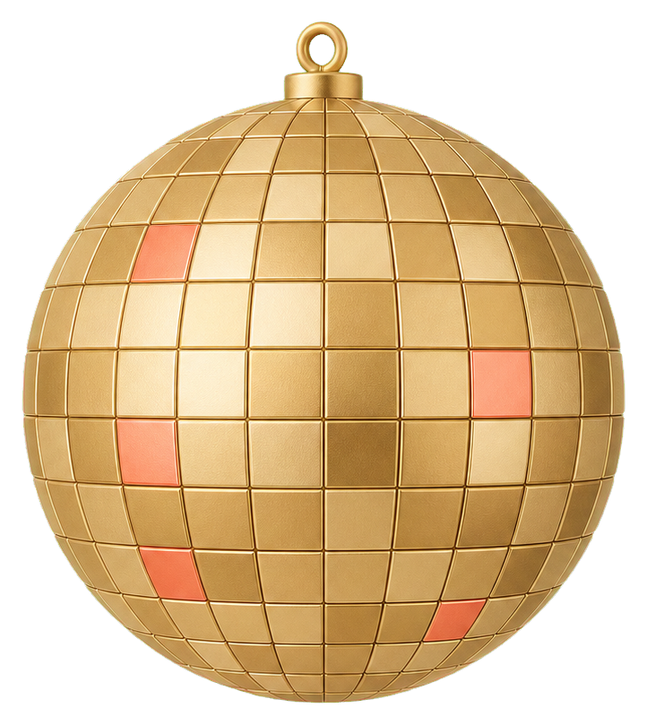 Preview for Gold Disco Ball Sticker