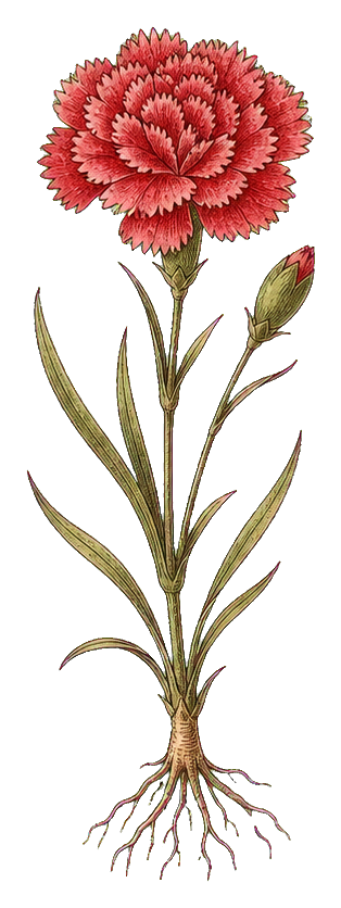 Preview for Red Carnation Botanical Sticker