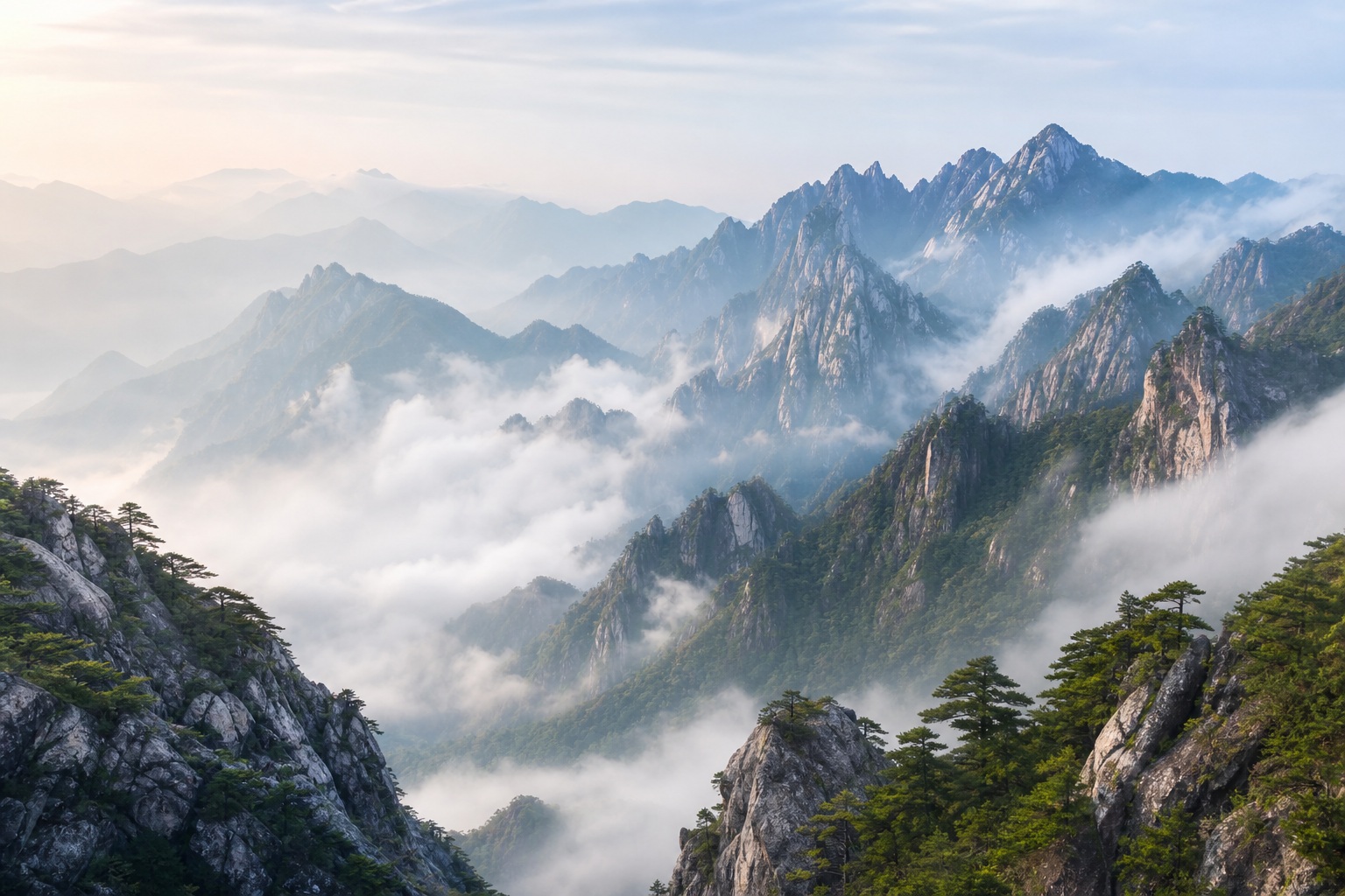 Preview for Misty Mountain Landscape Background