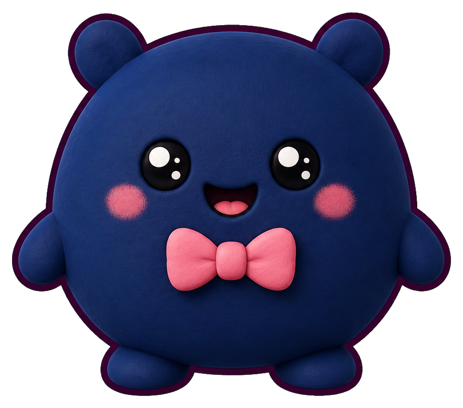 Preview for Bowtie Button Beast Cute Monster Sticker