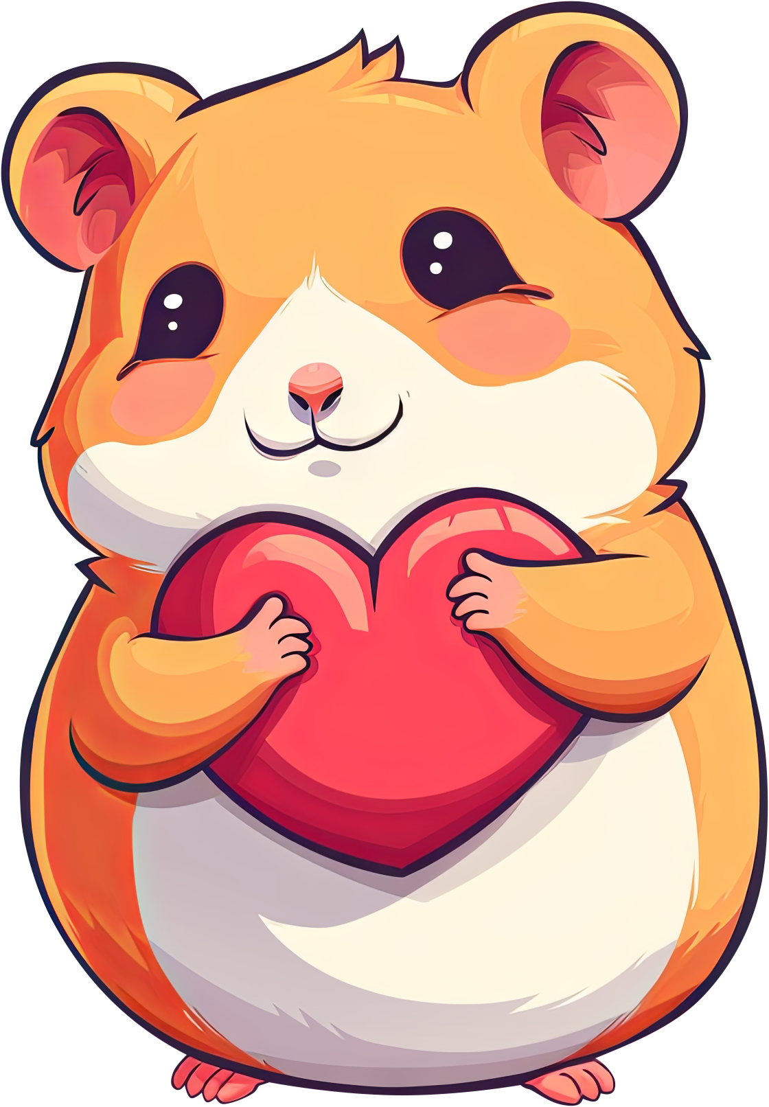 Preview for Hamster-love-heart-illustration-love-characters-sticker-8714a
