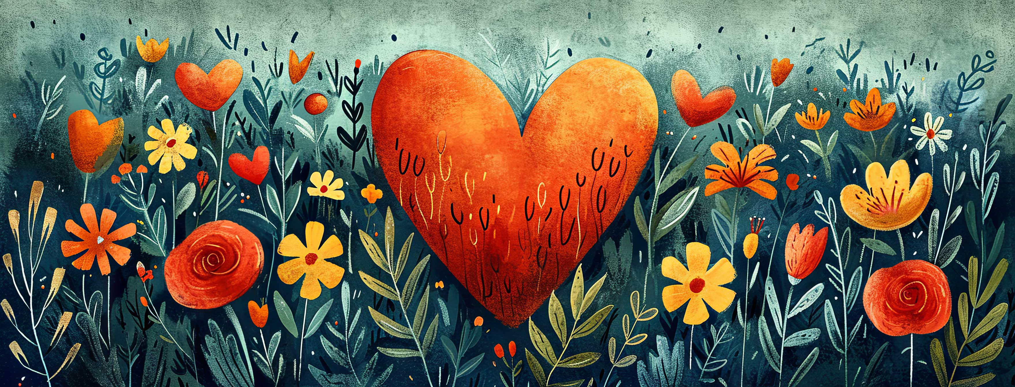 Preview for Floral-heart-illustration-heart-cover-background-13aae