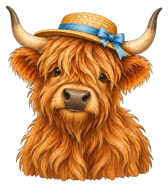 Preview for Highland Cow Straw Hat