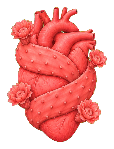 Preview for Frida Kahlo Cactus Heart Sticker