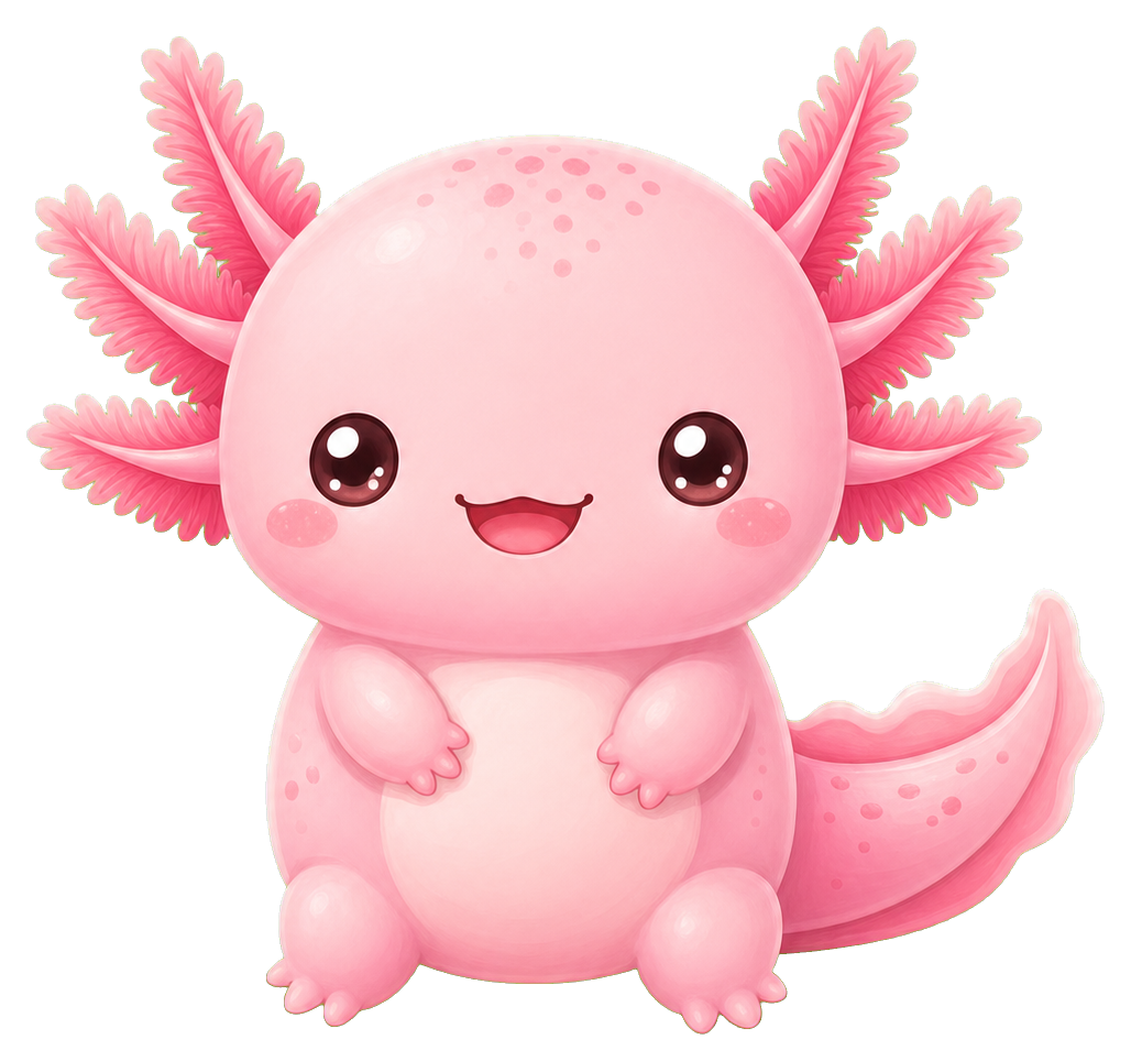 Preview for Kawaii Axolotl Sticker