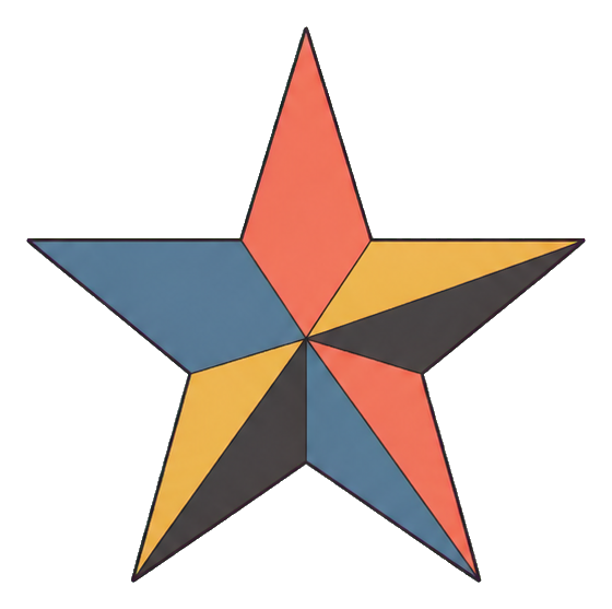 Preview for Matte Color Star Sticker Graphic