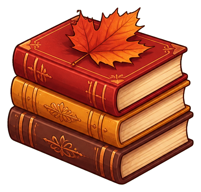Preview for Cozy Book Stack Sticker For Fall Designs