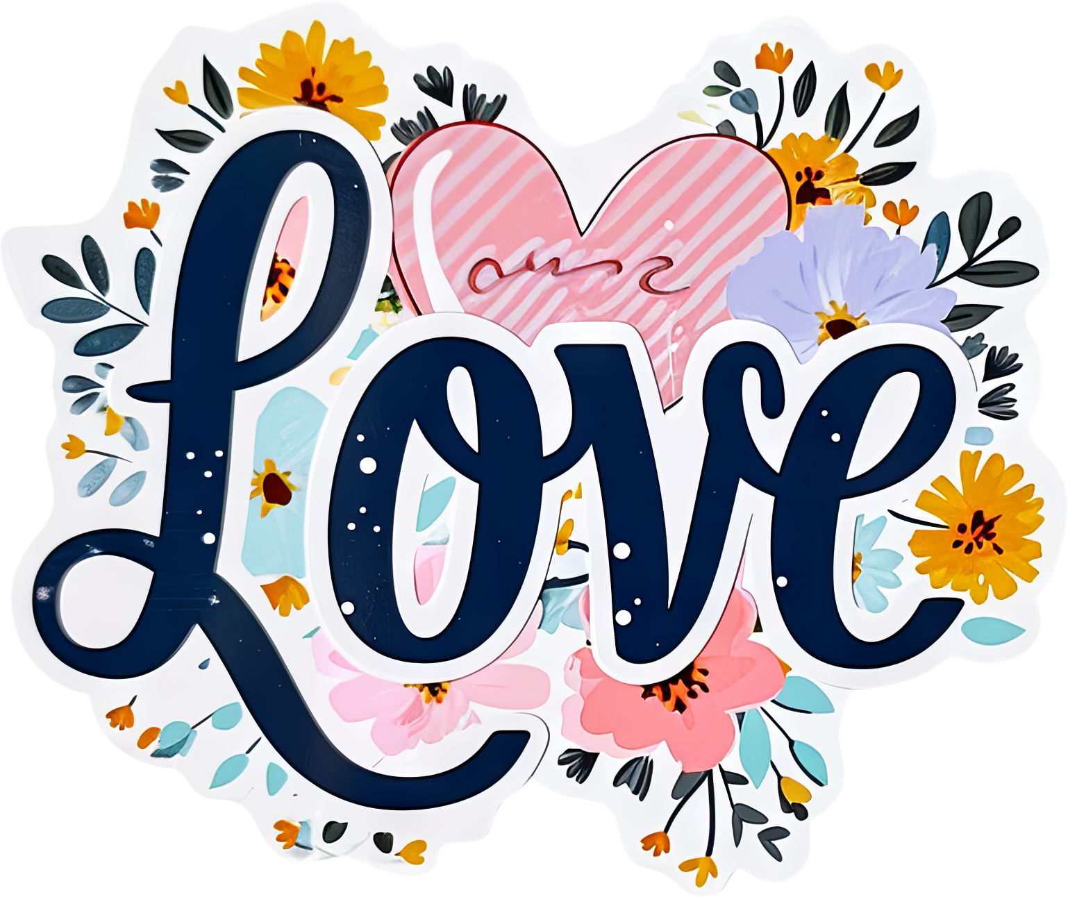 Preview for Love-sticker-floral-design-love-design-07b14