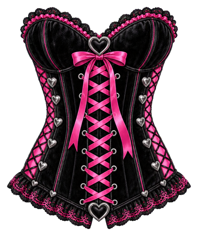 Preview for Black Corset Pink Lacing Sticker