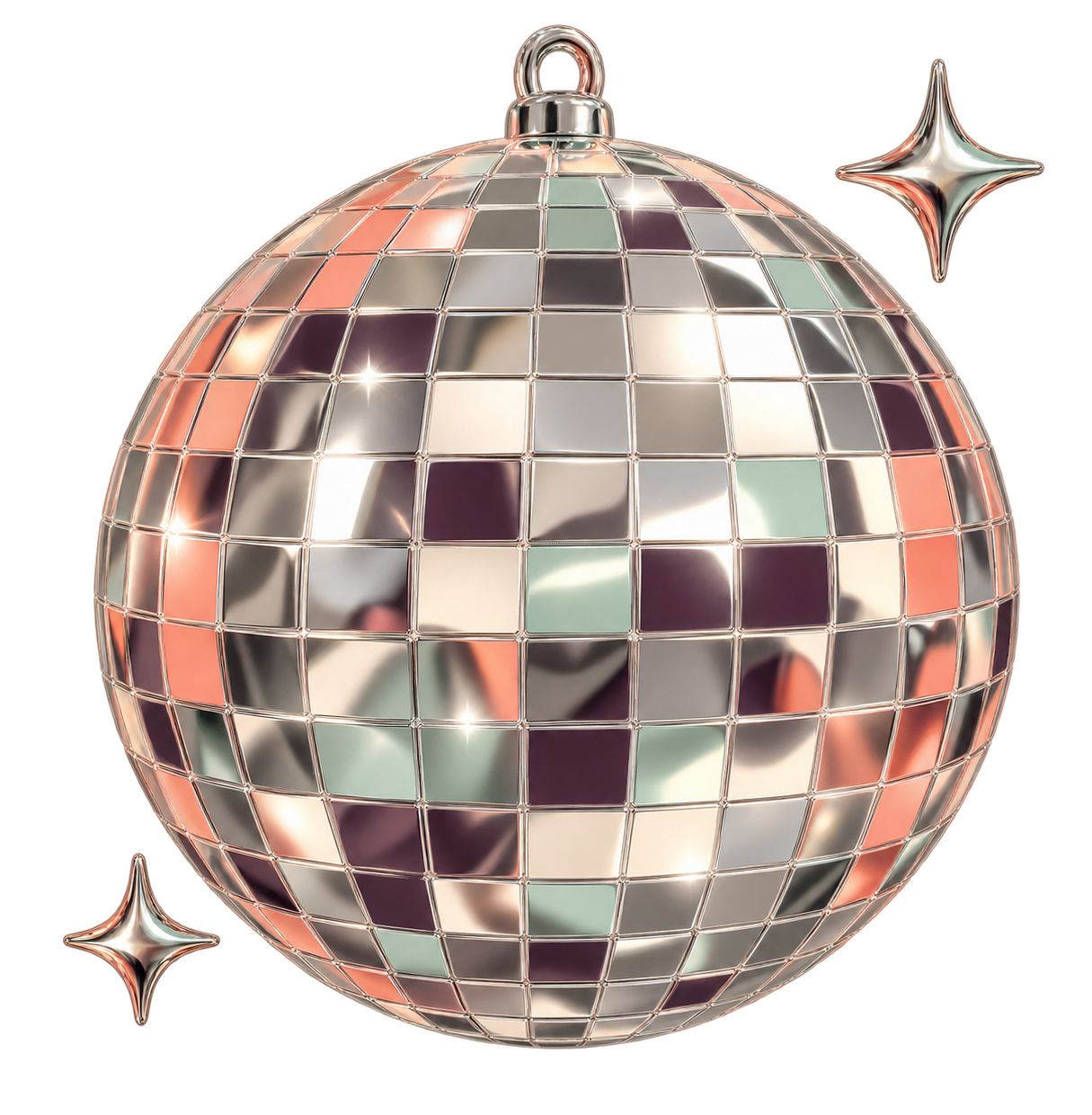 Preview for Silver Disco Mirror Ball Sticker