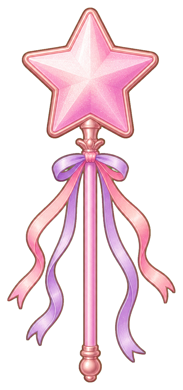 Preview for Pink Star Fairy Wand Sticker