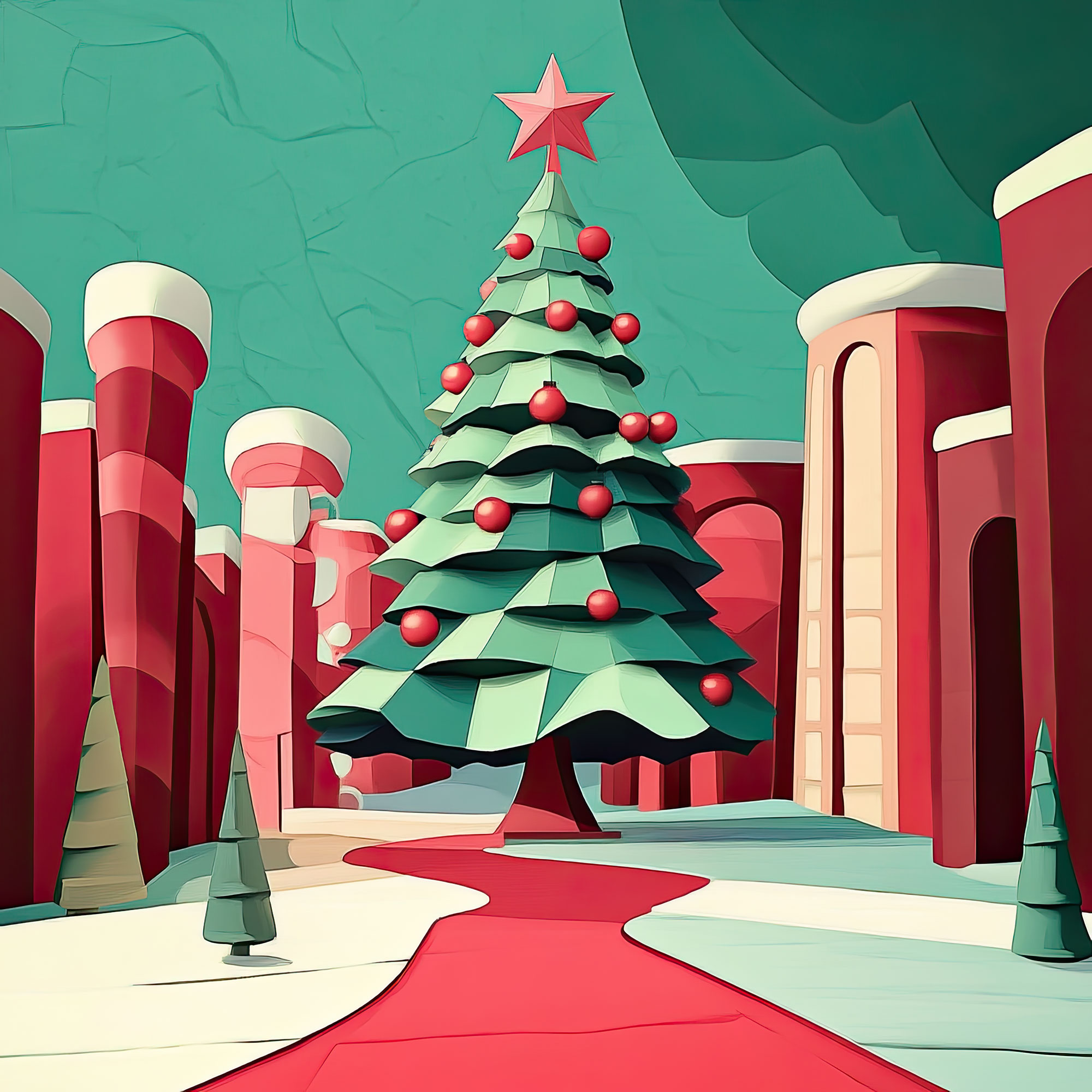 Preview for Holiday-christmas-tree-illustration-christmas-backdrop-backgroun-97017