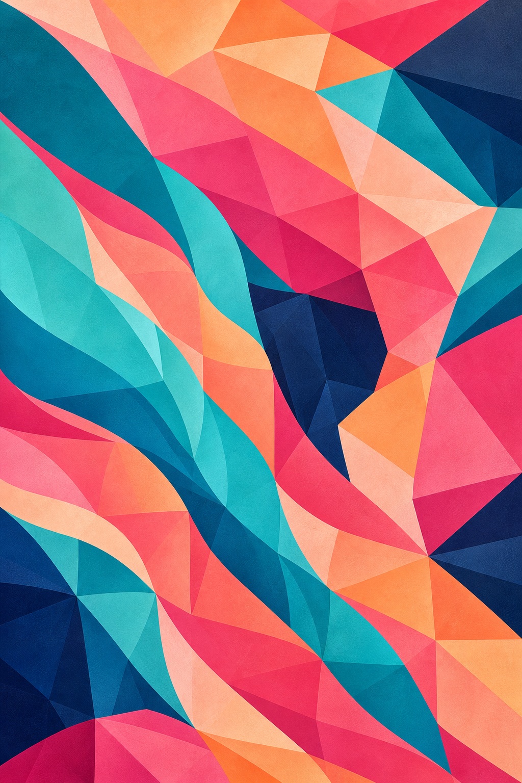 Preview for Aqua Raspberry Apricot Polygon Background