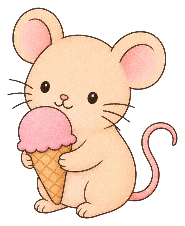 Preview for Mouse With Ice Cream Sticker