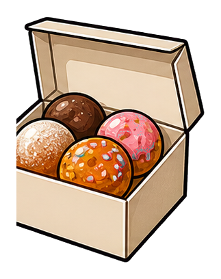 Preview for Blank Donut Hole Box Sticker