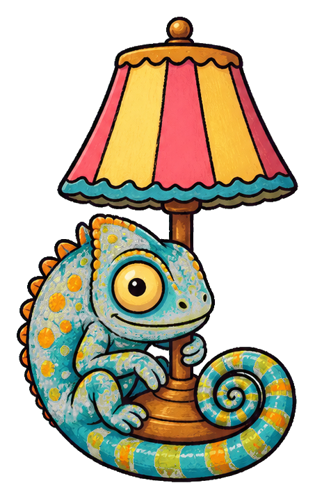 Preview for Chameleon Lamp Sticker