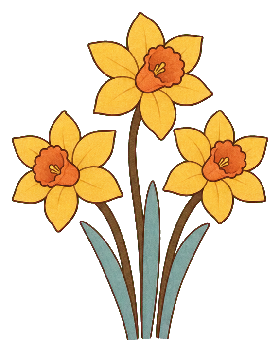 Preview for Golden Spring Daffodil Trio Sticker