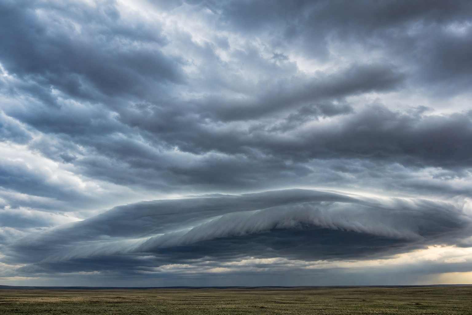 Preview for Blue Gray Shelf Clouds Stock Background