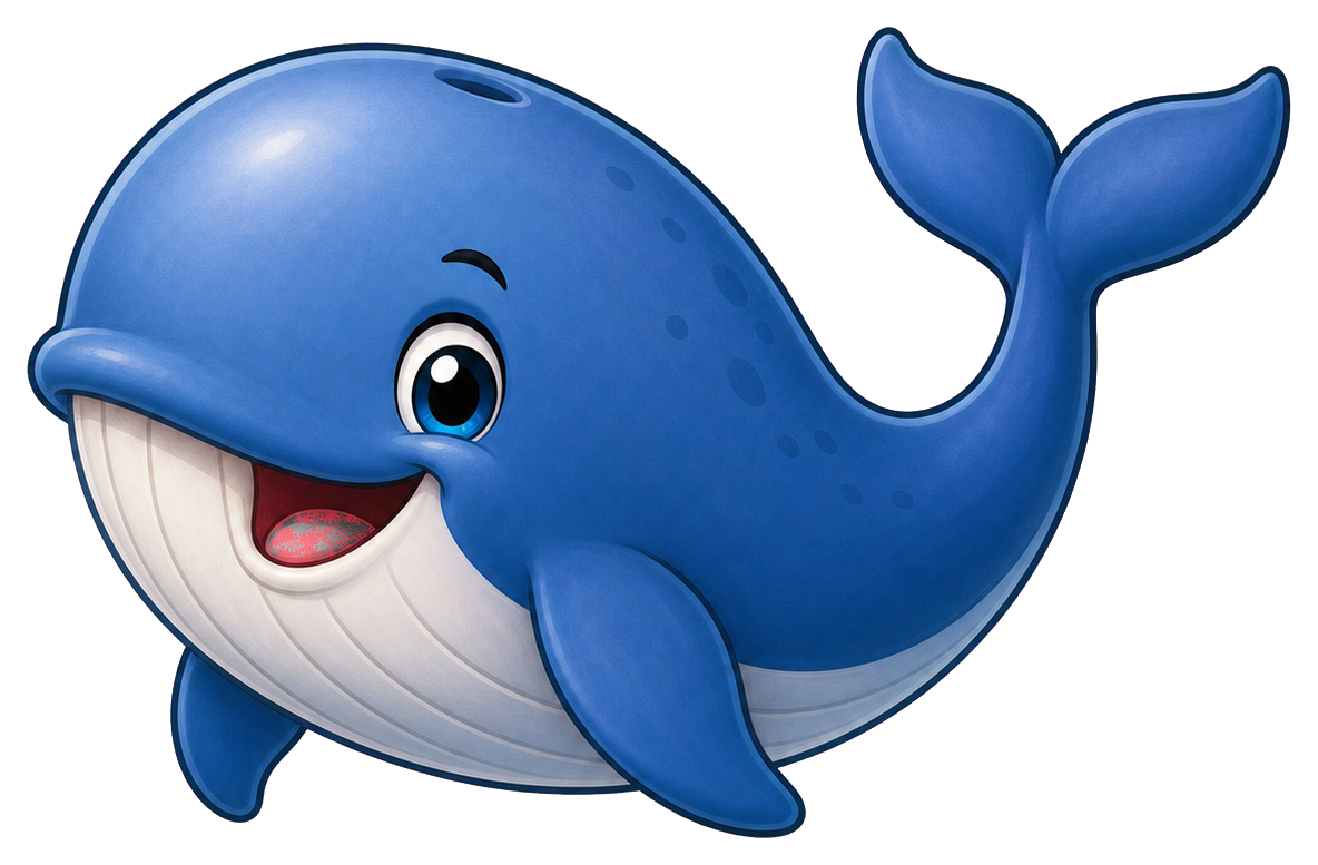 Preview for Blue Whale Sticker For Ocean Designs