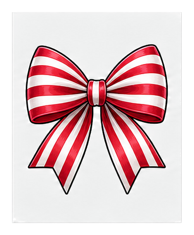 Preview for Candy Cane Bow Sticker