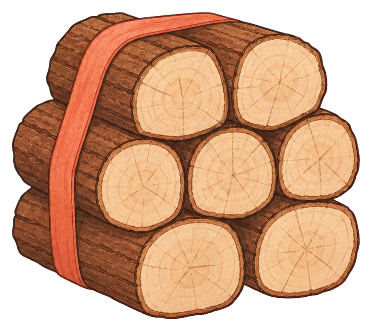 Preview for Warm Brown Winter Firewood Stack Sticker