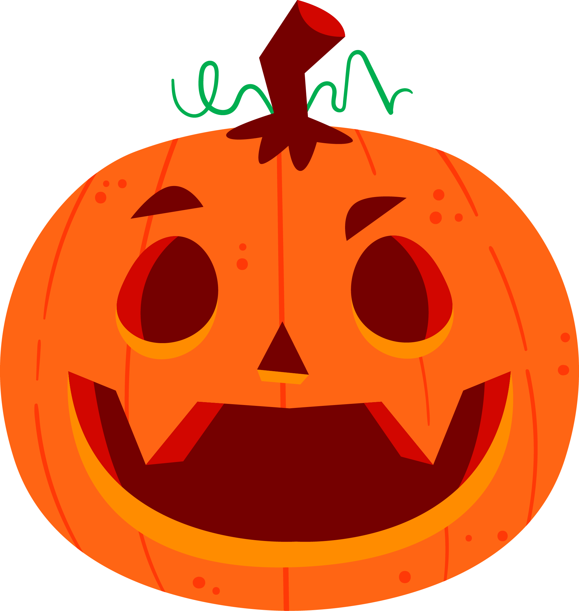 Preview for Halloween-jack-o-lantern-illustration-pumpkins-sticker-f0987
