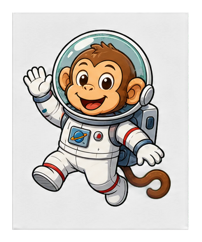 Preview for Astronaut Monkey Sticker