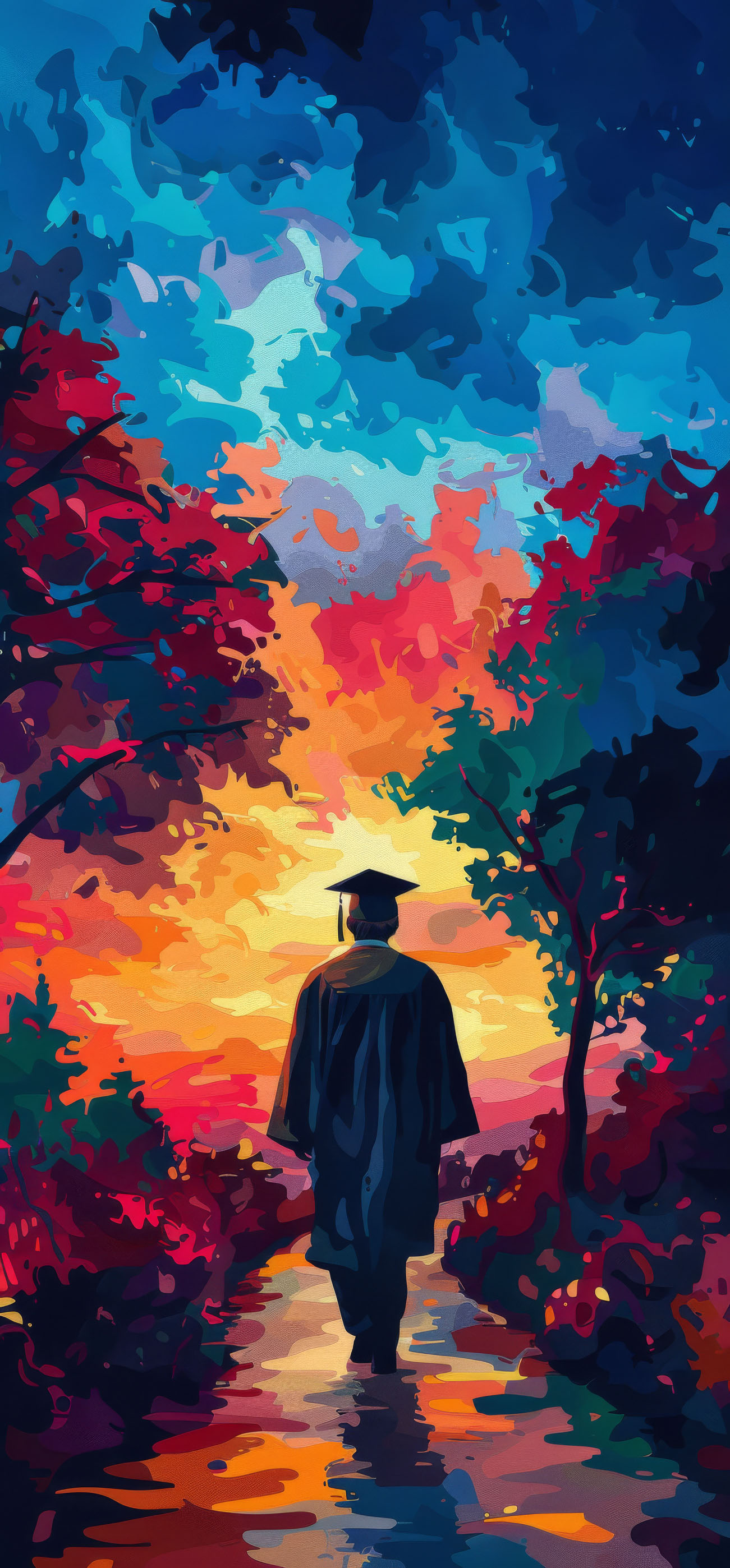 Preview for Graduation-sunset-reflections-graduation-phone-background-95bc1