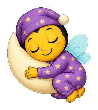 Preview for Bee Moon Hugger Sticker For Cute Designs