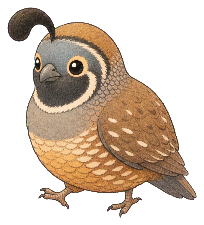 Preview for Kawaii Quail Sticker For Photos And Designs