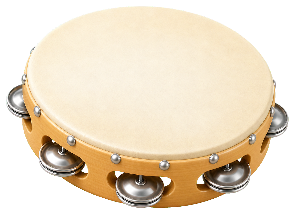 Preview for Tambourine Sticker Graphic For Music Designs