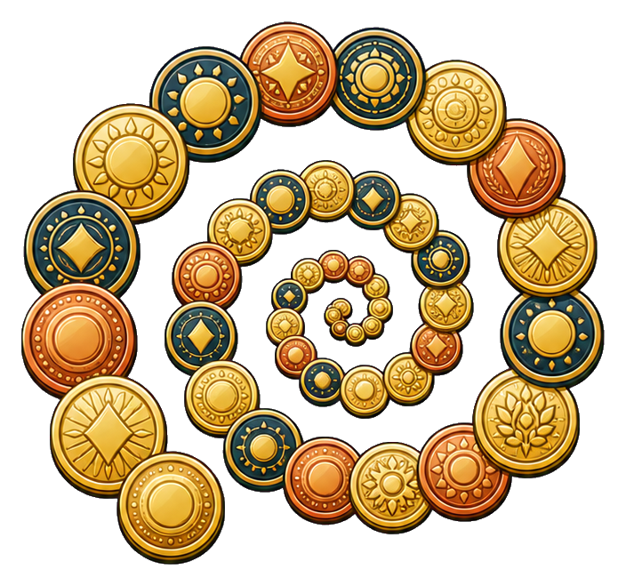 Preview for Coin Spiral Sticker For Finance Designs
